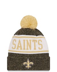 New Era Blackgold New Orleans Saints Banner Cuffed Knit Hat With Pom At Nordstrom