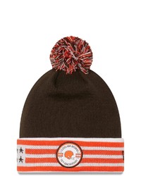 New Era Brown Cleveland Browns 75th Anniversary Cuffed Knit Hat With Pom At Nordstrom