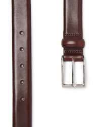 J.Crew 3cm Brown Glossed Leather Belt