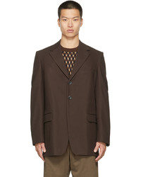 Dries Van Noten Brown Twill Blazer