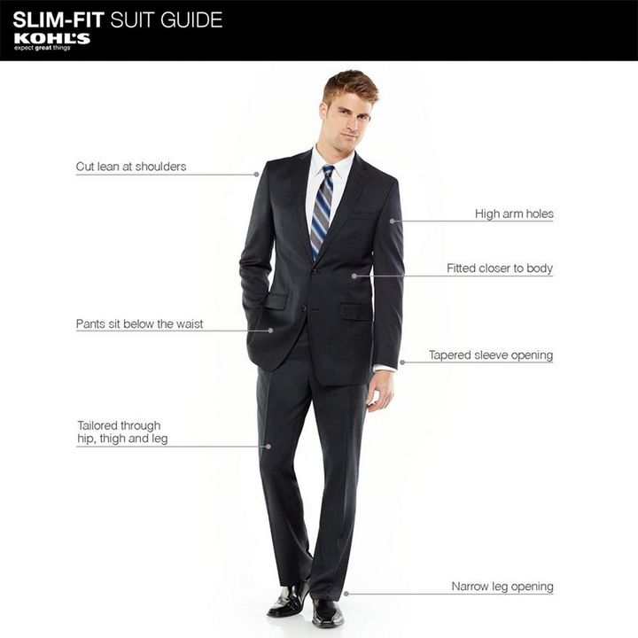 Marc Anthony Slim Fit Striped Brown Suit Jacket, $240 | Kohl's | Lookastic