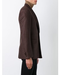 Givenchy Patterned Button Front Blazer Brown