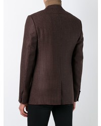 Givenchy Patterned Button Front Blazer Brown