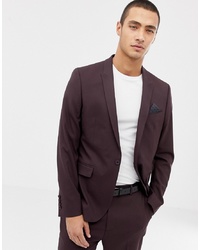 ASOS DESIGN Skinny Suit Jacket In Dark Brown