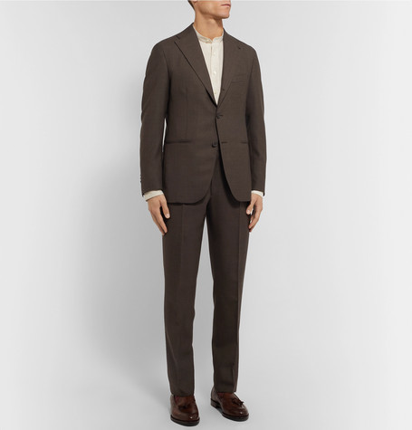 Berg & Berg Tobacco Dan Ii Slim Fit Unstructured Wool Suit Jacket, $564 ...