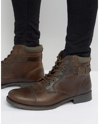 Red Tape Lace Up Boots