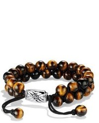 David Yurman Spiritual Beads Two Row Tigers Eye Bracelet