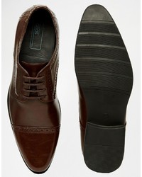 Asos Brand Brogue Shoes In Brown