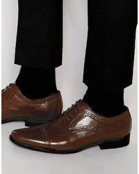 Asos Brand Brogue Shoes In Brown