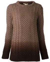 Dark Brown Cable Sweater