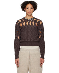 Isa Boulder Brown Basket Sweater
