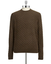 Dark Brown Cable Sweaters for Men | Men's Fashion