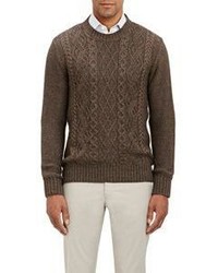 Inis Meain Cable Knit Sweater Brown | Where to buy & how to wear