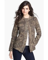 Dark Brown Camouflage Military Jacket