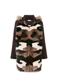 P.A.R.O.S.H. Hooded Camouflage Parka Coat