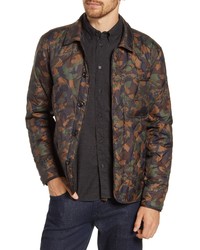 Dark Brown Camouflage Puffer Jacket