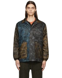 Dark Brown Camouflage Shirt Jacket