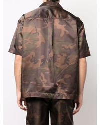 Feng Chen Wang Camouflage Print Short Sleeved Shirt