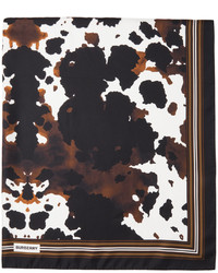 Dark Brown Camouflage Silk Scarf