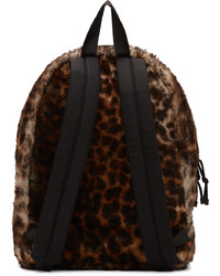 Vetements Brown Black Shearling Leopard Backpack