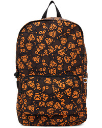 BAPE Brown Orange Baby Milo Foldable Backpack