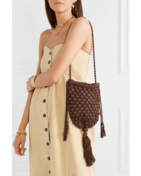 Nannacay Electra Tasseled Crocheted Shoulder Bag
