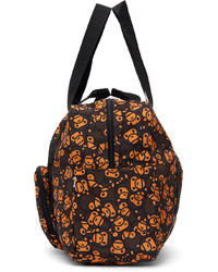 BAPE Brown Orange Baby Milo Packable Travel Duffle Bag