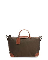 Longchamp Boxford Canvas Leather Travel Bag