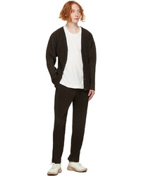Homme Plissé Issey Miyake Brown Color Pleats Cardigan