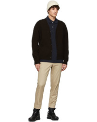 Norse Projects Brown Lambswool Adam Cardigan