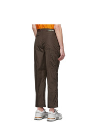 Valentino Brown Nylon Cargo Pants