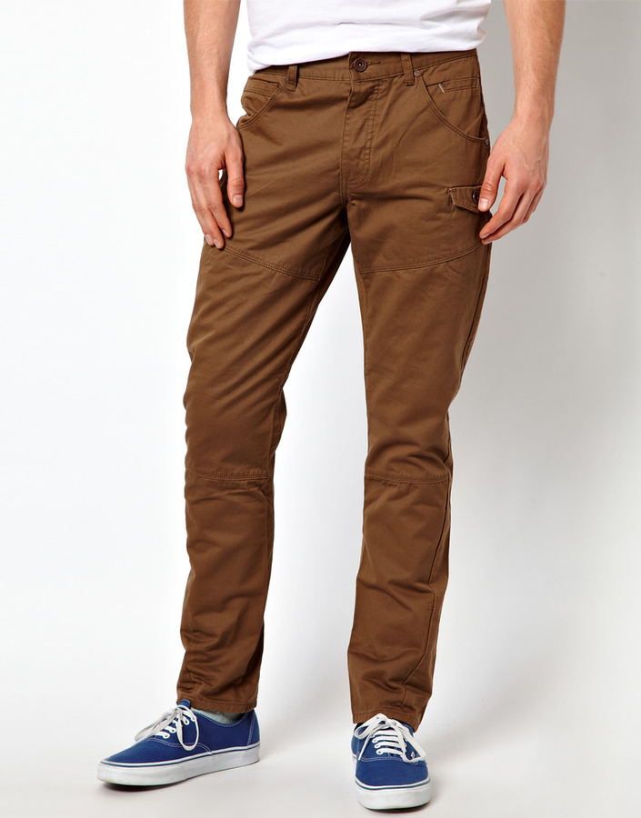 Мужские брюки коричневого цвета