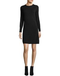 Neiman Marcus Cashmere Collection Long Sleeve Crewneck Cashmere Dress Plus Size
