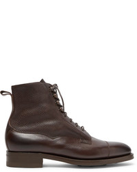 Edward Green Galway Cap Toe Textured Leather Boots