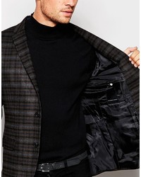 Selected Homme Brushed Check Blazer In Skinny Fit