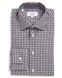 Eton Contemporary Fit Check Dress Shirt