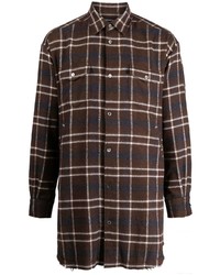 Undercover Check Pattern Button Up Shirt