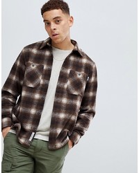 Carhartt WIP Halleck Checked Shirt In Brown