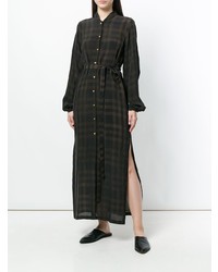 Uma Wang Long Check Pattern Dress