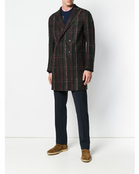 Etro Check Double Breasted Coat