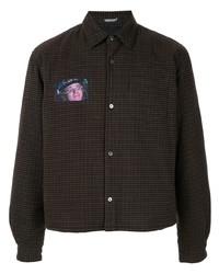 Dark Brown Check Shirt Jacket