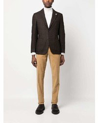 Lardini Check Pattern English Tweed Jacket