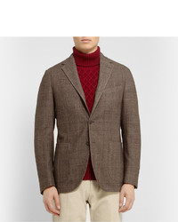 Boglioli Coat Slim Fit Unstructured Wool Cotton And Cashmere Blend Blazer