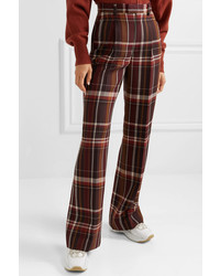 Acne Studios Checked Wool And Flared Pants