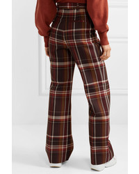 Acne Studios Checked Wool And Flared Pants