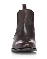 Barneys New York Plain Toe Chelsea Boots Dark Brown
