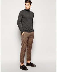 Asos Brand Slim Fit Cropped Pants In Check