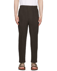 Homme Plissé Issey Miyake Brown Body Arch Trousers