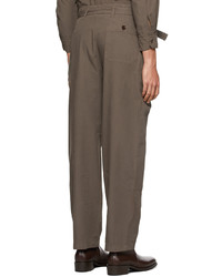 Lemaire Brown Cotton Trench Trousers