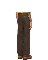 Phipps Brown Cotton Twill Dad Trousers